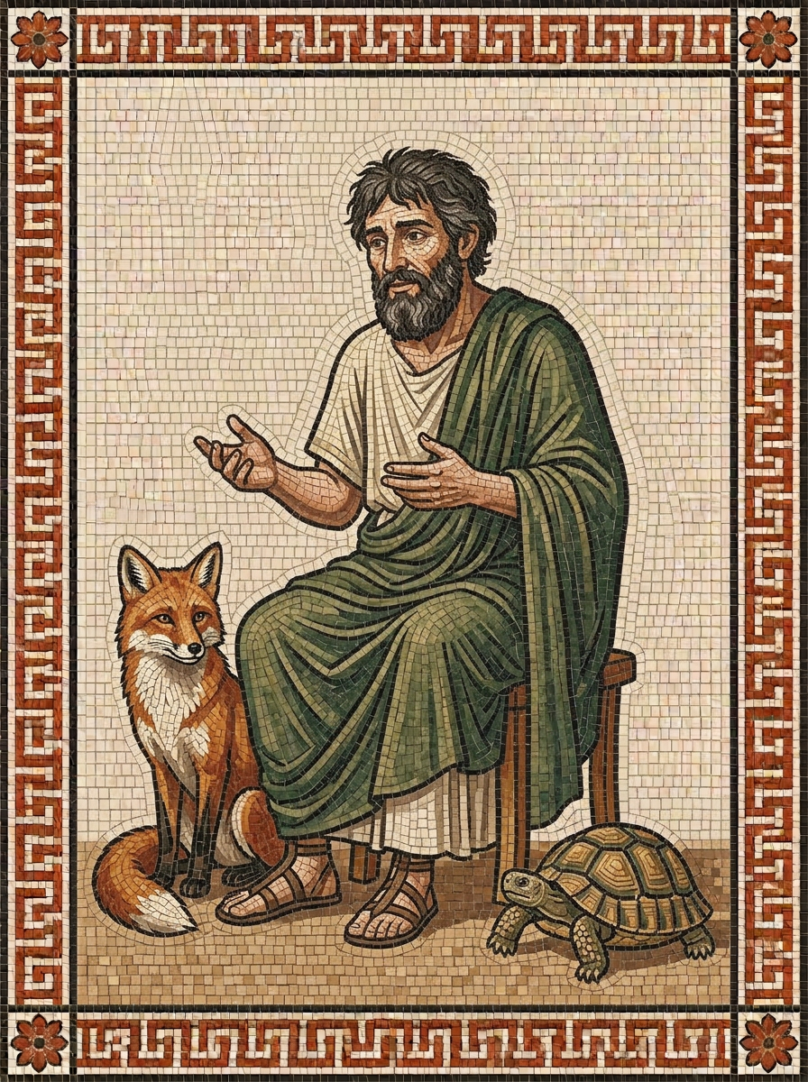 Mosaic of Aesop